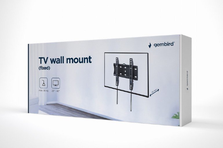Gembird WM 42F 01 Βάση Τηλεόρασης Τοίχου έως 42″ και 30kg Gembird WM 42F 01 Βάση Τηλεόρασης Τοίχου έως 42″ και 30kg